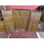 3 pieces of Arts & Crafts oak panelling