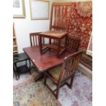 Jarrah wood table (made from railway sleepers) & 4 chairs