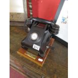 Bakelite grid control telephone presented as retirement award