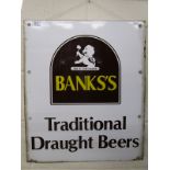 Enamel Banks's beers sign