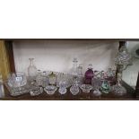 Shelf of glassware
