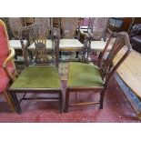 Pair of mahogany side chairs