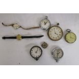 Collection of pocket watches etc to include gold and silver