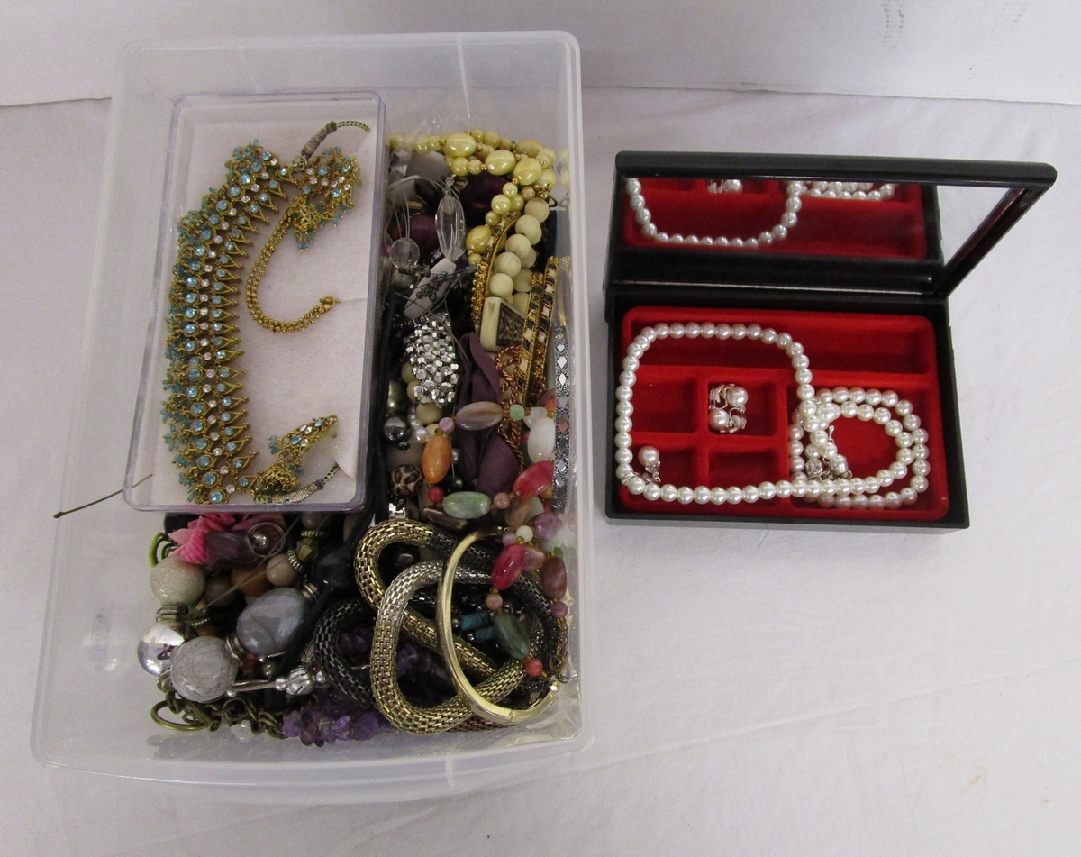 Box of costume jewellery