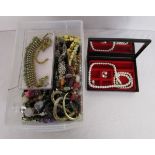 Box of costume jewellery