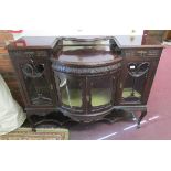 Mahogany & glass fronted sideboard