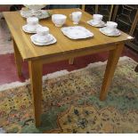 Solid oak square table