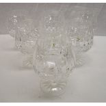 6 crystal brandy glasses