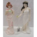 2 Royal Worcester figurines - 'A New Dawn' & 'Rose'
