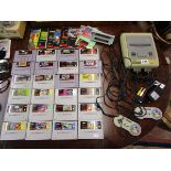 Super Nintendo Entertainment System (SNES), with 20 plus games