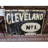 Large enamel Cleveland No1 sign - Approx 183cm x 123cm