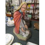 Large kneeling nun figurine