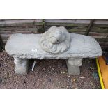 Squirrel bench & lion mask