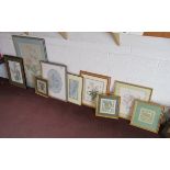 Collection of needlework tapestries