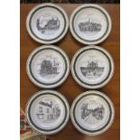 6 Canterbury collection plates - Droitwich L/E 56 of 150