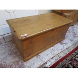 Antique pine blanket box