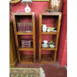 Pair of sheesham wood shelves