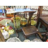 Small occasional table & stool