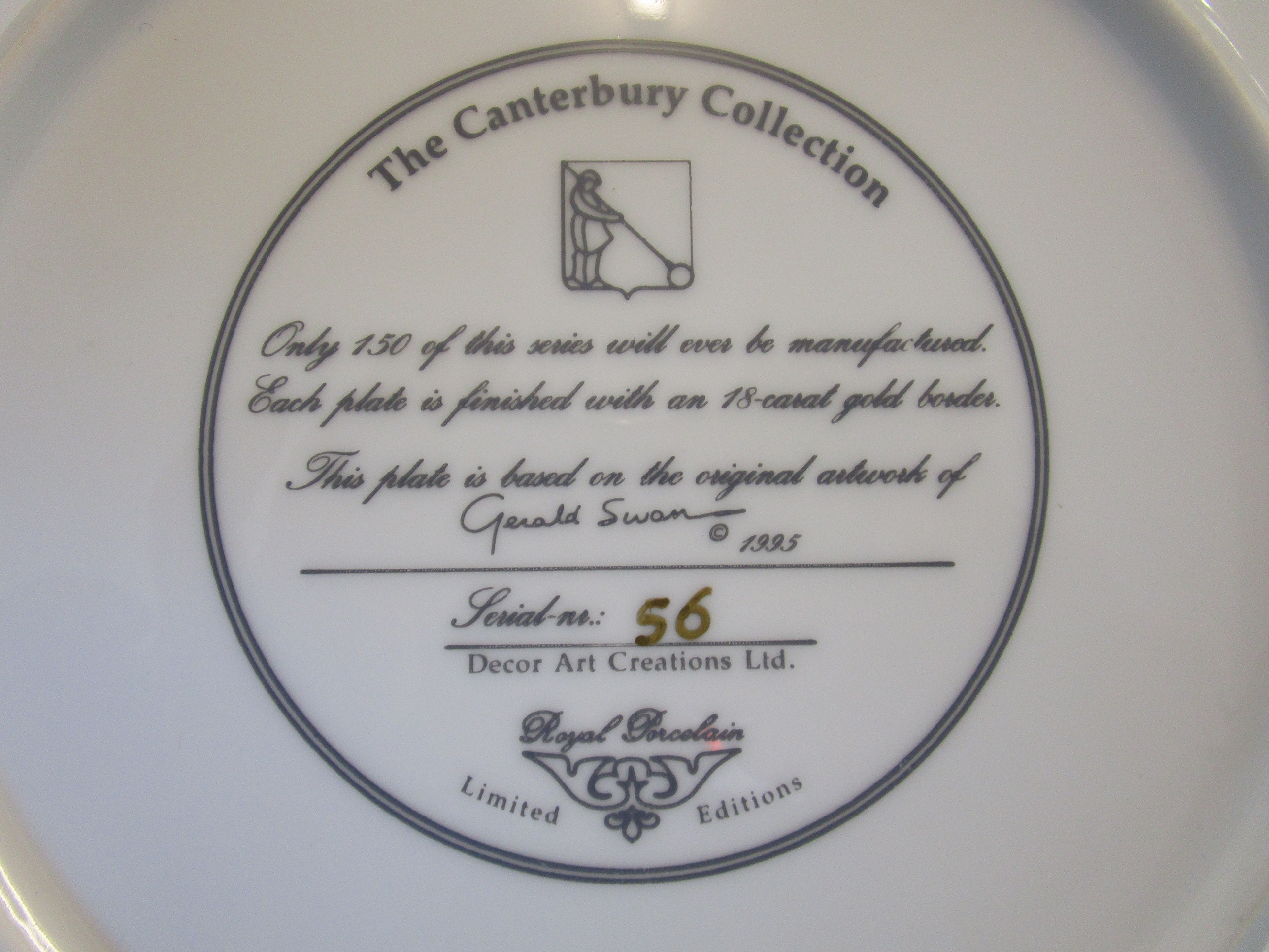 6 Canterbury collection plates - Droitwich L/E 56 of 150 - Image 2 of 2