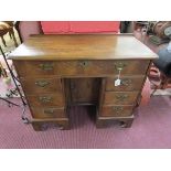 Rare Georgian mahogany child’s kneehole desk - H: 67cm W: 82cm D: 41cm