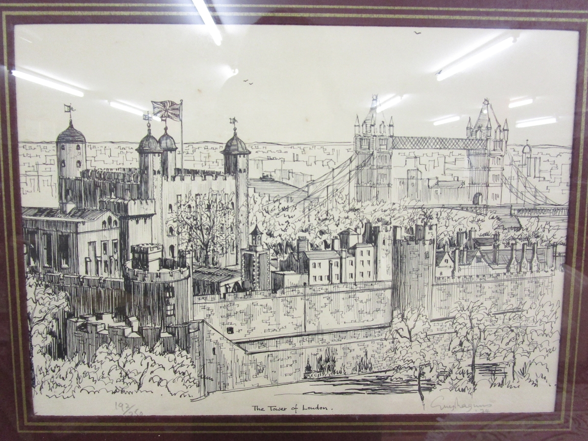 Signed & L/E etching - The Tower of London - 192 of 250