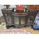 Edwardian mahogany and glazed cabinet