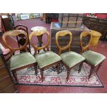 Set of 4 Victorian mahognay balloon back chairs