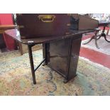 Drop leaf table with cupboard