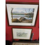 2 L/E signed prints - Harbour & lake scenes