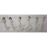 6 Royal Doulton figurines - HN3493, HN3124, HN3390, HN3388, HN3389 & HN3729