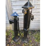 2 vintage hand water pumps