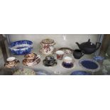 Shelf of ceramics to include Royal Albert