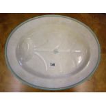 Large meat plate with reservoir