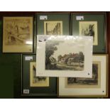 Collection of etchings etc