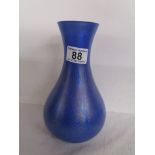 Blue glass studio vase