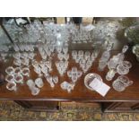 Large collection of glass - Approx 68 pieces to include decanters