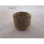 18ct gold diamond encrusted ring