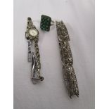 Collection of silver & marcasite jewellery