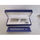 Boxed Waterman pen set with original paperwork