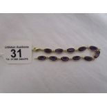 Gold amethyst bracelet