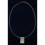18ct gold diamond set pendant on 18ct white gold chain