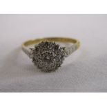 18ct gold diamond cluster ring