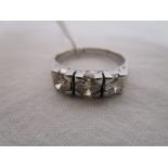 18ct white gold 3 stone diamond ring