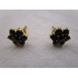 Gold screw back stud earrings