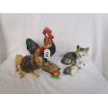 Collection of ceramic animals to include Beswick