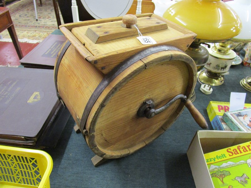 Wooden butter churn