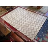 Cream zig zag pattern carpet