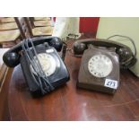 2 retro telephones