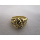 18ct gold diamond set cocktail ring