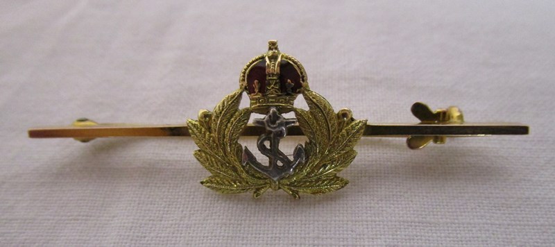 Gold Royal Navy tie pin